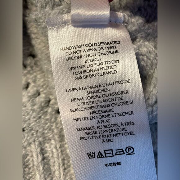 ANTHROPOLOGIE Maeve Pointe Le Cardigan Rhinestone Buttons Gray S - Picture 9 of 10